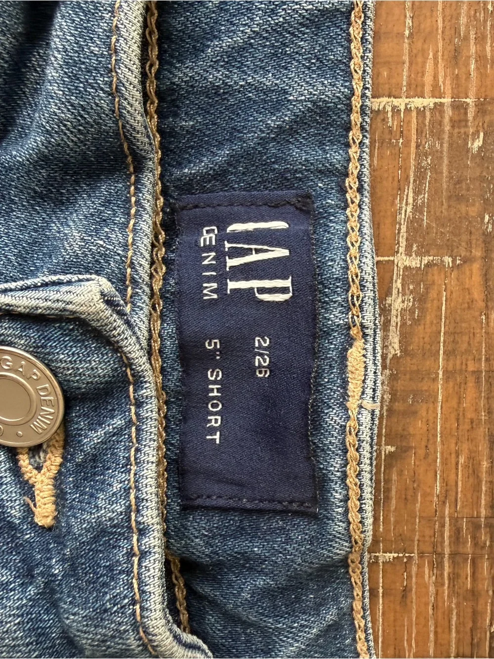 GAP Light Blue Distressed Denim Jean Shorts